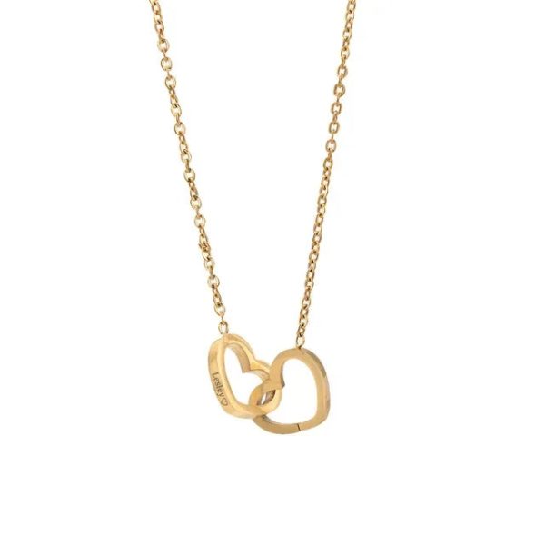 Personalized Double Heart Necklace with Rose Gift Box Personalized Double Heart Necklace with Rose Gift Box