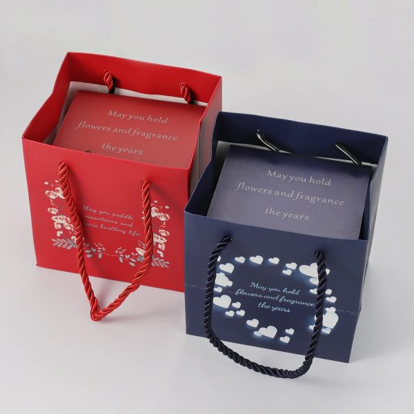 Personalized Double Heart Necklace with Rose Gift Box Personalized Double Heart Necklace with Rose Gift Box