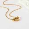 Personalized Double Heart Necklace with Rose Gift Box Personalized Double Heart Necklace with Rose Gift Box