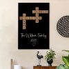 Personalized Family White Ceramic Mug with Wooden Tile Crossword Art - Unique Creative Gift for Home Personalized Family White Ceramic Mug with Wooden Tile Crossword Art - Unique Creative Gift for Home