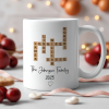 Personalized Family White Ceramic Mug with Wooden Tile Crossword Art - Unique Creative Gift for Home Personalized Family White Ceramic Mug with Wooden Tile Crossword Art - Unique Creative Gift for Home