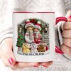 Personalized Farmhouse Couple Mug with Optional Pet Dog Cat, Christmas Gift for Him, Gift for Her Personalized Farmhouse Couple Mug with Optional Pet Dog Cat, Christmas Gift for Him, Gift for Her