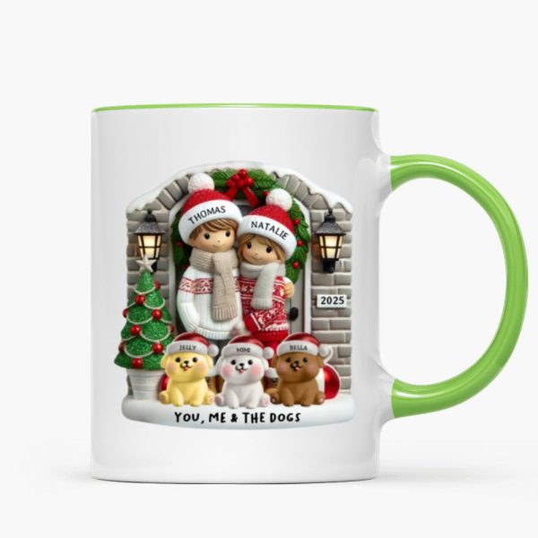 Personalized Farmhouse Couple Mug with Optional Pet Dog Cat, Christmas Gift for Him, Gift for Her Personalized Farmhouse Couple Mug with Optional Pet Dog Cat, Christmas Gift for Him, Gift for Her