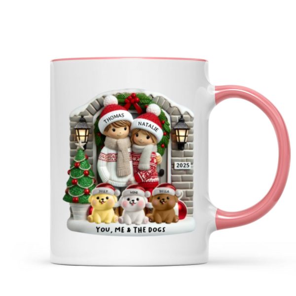 Personalized Farmhouse Couple Mug with Optional Pet Dog Cat, Christmas Gift for Him, Gift for Her Personalized Farmhouse Couple Mug with Optional Pet Dog Cat, Christmas Gift for Him, Gift for Her