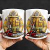 Personalized Firefighter Gear and Helmet Design - Personalized Custom Coffee Mug - FIF005_MG Personalized Firefighter Gear and Helmet Design - Personalized Custom Coffee Mug - FIF005_MG
