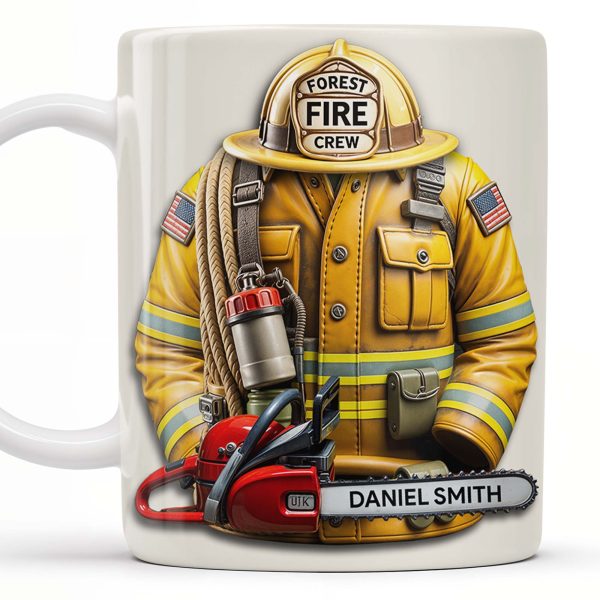 Personalized Firefighter Gear and Helmet Design - Personalized Custom Coffee Mug - FIF005_MG Personalized Firefighter Gear and Helmet Design - Personalized Custom Coffee Mug - FIF005_MG