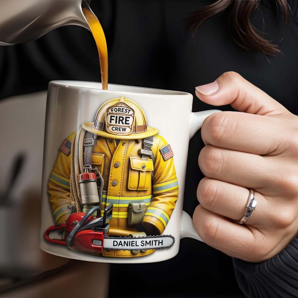 Personalized Firefighter Gear and Helmet Design - Personalized Custom Coffee Mug - FIF005_MG Personalized Firefighter Gear and Helmet Design - Personalized Custom Coffee Mug - FIF005_MG