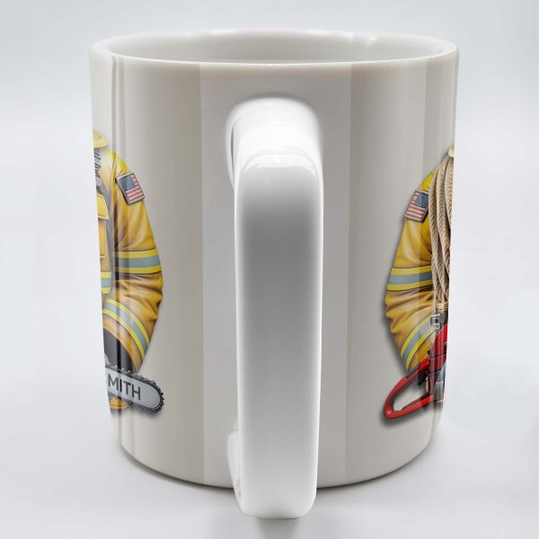 Personalized Firefighter Gear and Helmet Design - Personalized Custom Coffee Mug - FIF005_MG Personalized Firefighter Gear and Helmet Design - Personalized Custom Coffee Mug - FIF005_MG