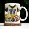 Personalized Football Team Pride Mug With Jersey and Helmet - Personalized Custom Coffee Mug - SPORT041_MG Personalized Football Team Pride Mug With Jersey and Helmet - Personalized Custom Coffee Mug - SPORT041_MG