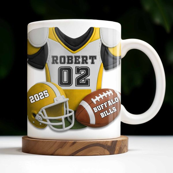 Personalized Football Team Pride Mug With Jersey and Helmet - Personalized Custom Coffee Mug - SPORT041_MG Personalized Football Team Pride Mug With Jersey and Helmet - Personalized Custom Coffee Mug - SPORT041_MG