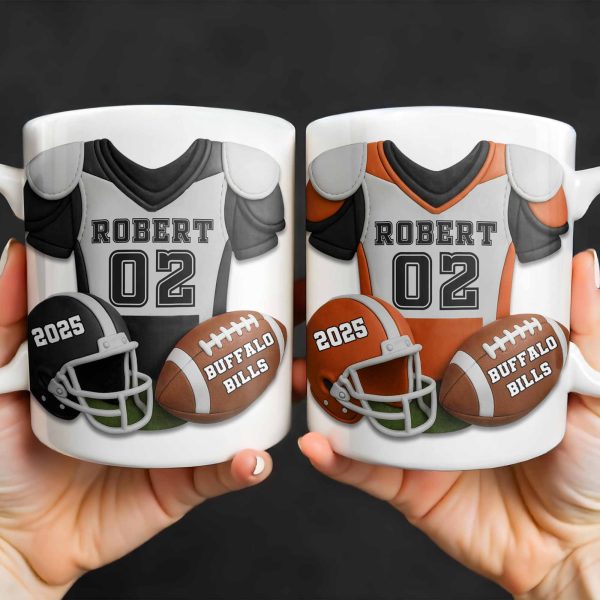 Personalized Football Team Pride Mug With Jersey and Helmet - Personalized Custom Coffee Mug - SPORT041_MG Personalized Football Team Pride Mug With Jersey and Helmet - Personalized Custom Coffee Mug - SPORT041_MG