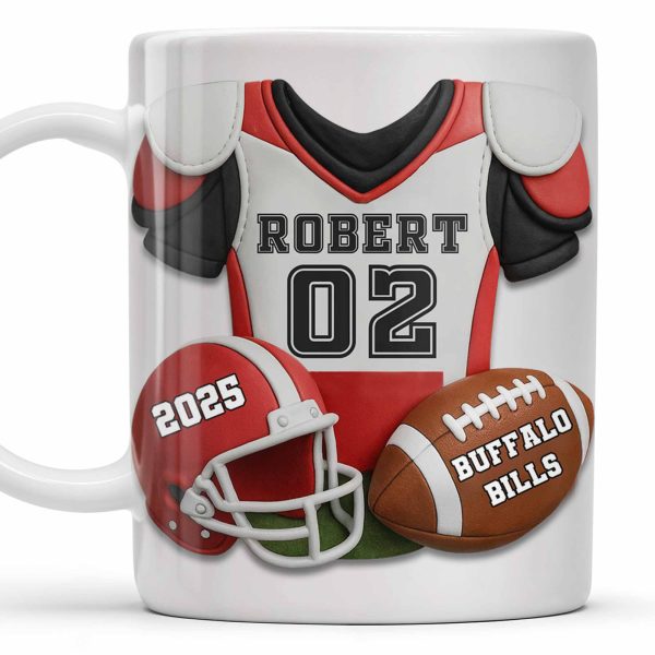 Personalized Football Team Pride Mug With Jersey and Helmet - Personalized Custom Coffee Mug - SPORT041_MG Personalized Football Team Pride Mug With Jersey and Helmet - Personalized Custom Coffee Mug - SPORT041_MG