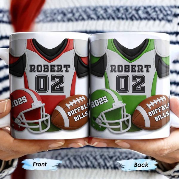 Personalized Football Team Pride Mug With Jersey and Helmet - Personalized Custom Coffee Mug - SPORT041_MG Personalized Football Team Pride Mug With Jersey and Helmet - Personalized Custom Coffee Mug - SPORT041_MG