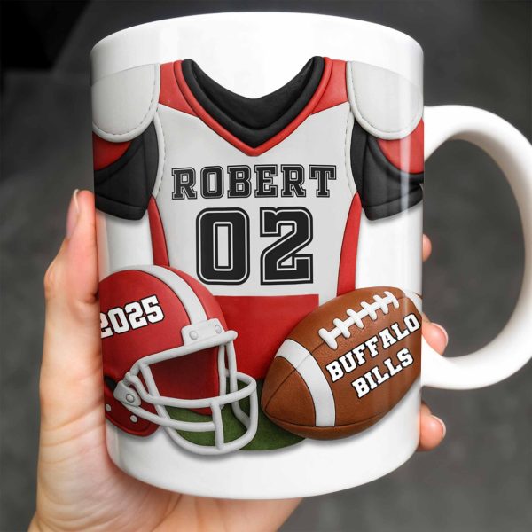 Personalized Football Team Pride Mug With Jersey and Helmet - Personalized Custom Coffee Mug - SPORT041_MG Personalized Football Team Pride Mug With Jersey and Helmet - Personalized Custom Coffee Mug - SPORT041_MG