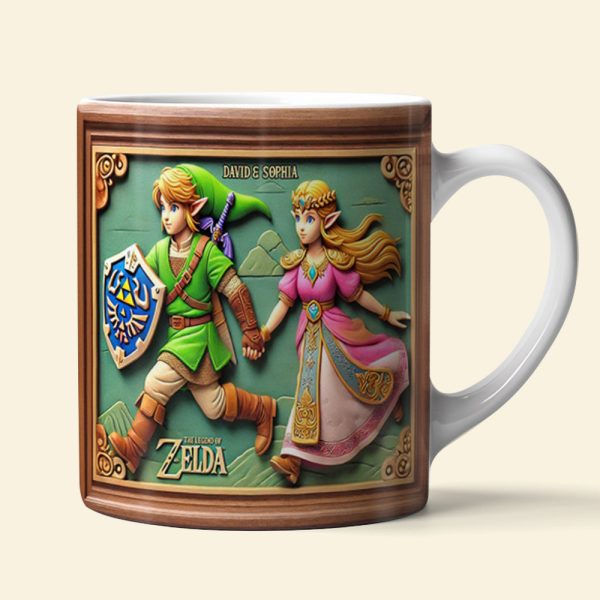 Personalized Gift For Game Loving Couple White Mug, Adventurer & His Princess 04QHDT231224 Personalized Gift For Game Loving Couple White Mug, Adventurer & His Princess 04QHDT231224