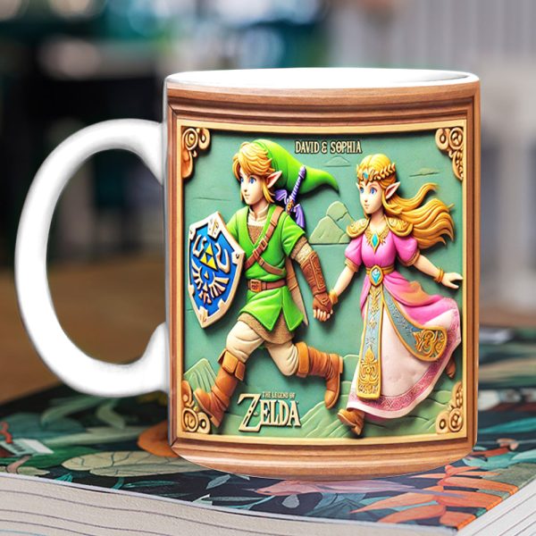 Personalized Gift For Game Loving Couple White Mug, Adventurer & His Princess 04QHDT231224 Personalized Gift For Game Loving Couple White Mug, Adventurer & His Princess 04QHDT231224