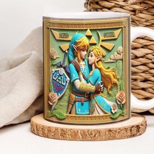 Personalized Gift For Game Loving Couple White Mug, Adventurer & His Princess 04QHDT231224