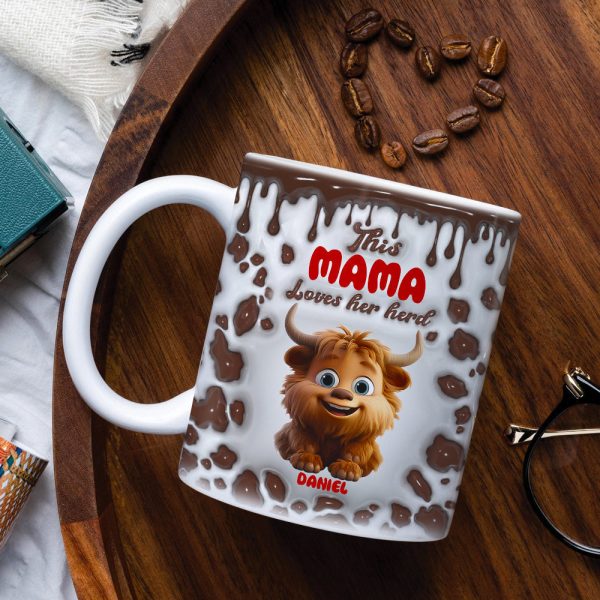 Personalized Gift For Highland Cow Mom Inflated Coffee Mug 04KALU200225 Personalized Gift For Highland Cow Mom Inflated Coffee Mug 04KALU200225