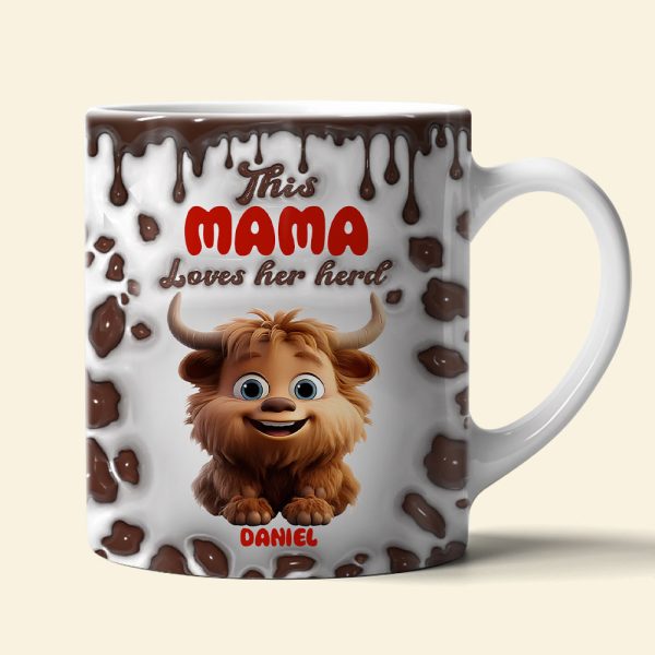Personalized Gift For Highland Cow Mom Inflated Coffee Mug 04KALU200225 Personalized Gift For Highland Cow Mom Inflated Coffee Mug 04KALU200225