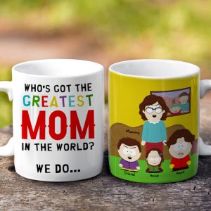 Personalized Gift For Mom Coffee Mug, The Greatest Mom In The World Mother's Day 01NALU280325HG