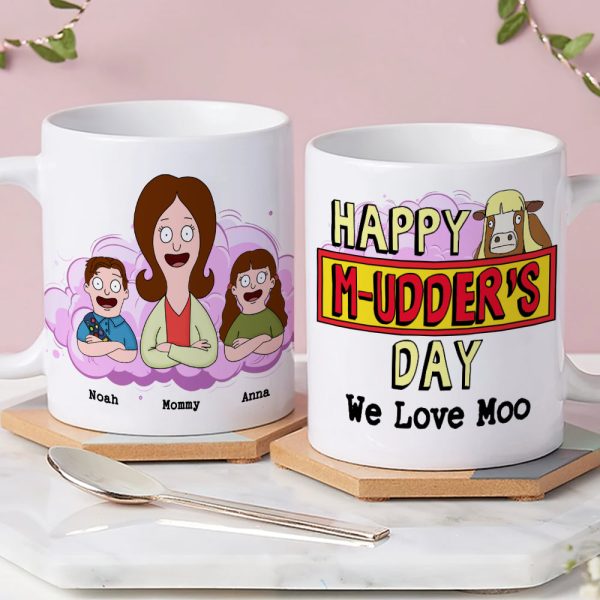 Personalized Gift For Mom Mug, Funny Cow Happy Mudder's Day 04qhti110325hg Personalized Gift For Mom Mug, Funny Cow Happy Mudder's Day 04qhti110325hg