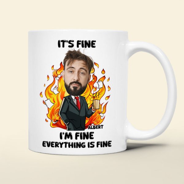 Personalized Gift For Office Workers White Mug Everything Is Fine 01TOLU030125 Personalized Gift For Office Workers White Mug Everything Is Fine 01TOLU030125