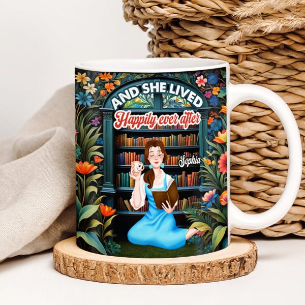 Personalized Gifts For Book Lovers Coffee Mug And She Lived Happily Ever After Personalized Gifts For Book Lovers Coffee Mug And She Lived Happily Ever After