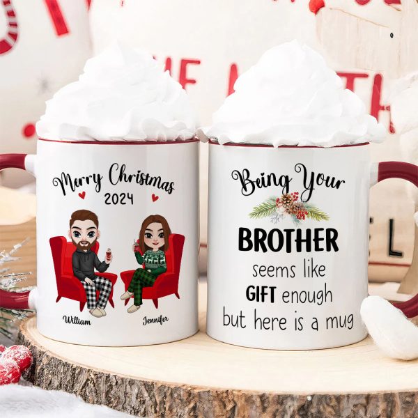 Personalized Gifts For Brother Coffee Mug Christmas 01ACDT300924HH Personalized Gifts For Brother Coffee Mug Christmas 01ACDT300924HH
