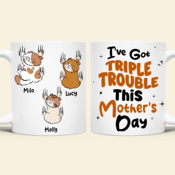 Personalized Gifts For Cat Lovers Coffee Mug Triple Trouble Personalized Gifts For Cat Lovers Coffee Mug Triple Trouble