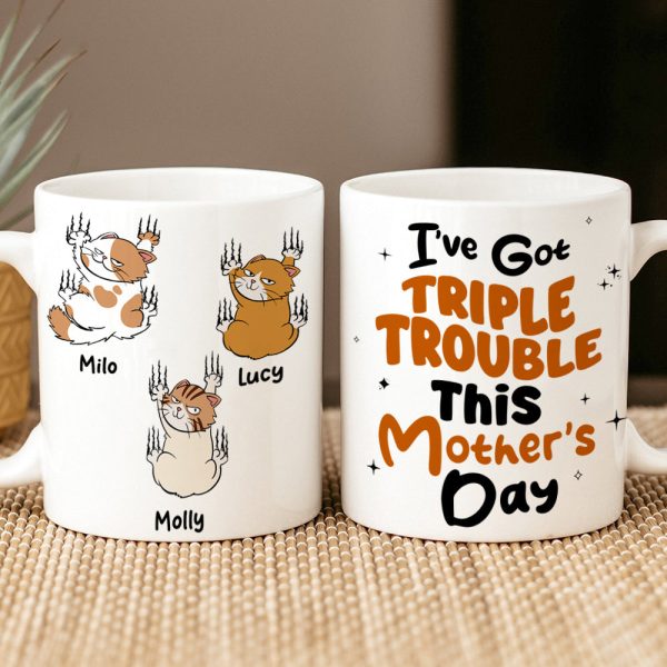 Personalized Gifts For Cat Lovers Coffee Mug Triple Trouble Personalized Gifts For Cat Lovers Coffee Mug Triple Trouble