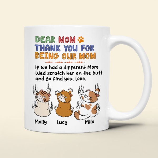 Personalized Gifts For Cat Mom Coffee Mug Thank You For Being Our Mom Personalized Gifts For Cat Mom Coffee Mug Thank You For Being Our Mom