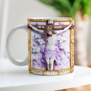 Personalized Gifts For Christian Coffee Mug, He Is Risen 01TGMH190225