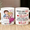 Personalized Gifts For Couple Coffee Mug Open Those Legs Cos Here Comes My Willy Funny Valentine's Gifts