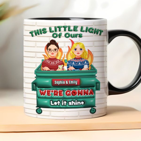 Personalized Gifts For Coworkers Coffee Mug Cute 3D Inflated Effect 04kati021224pa