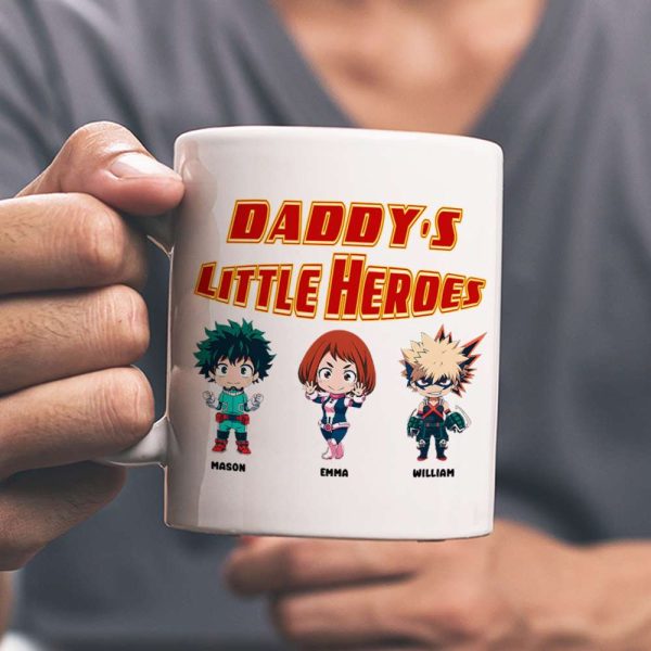 Personalized Gifts For Dad Coffee Mug Daddy's Little Hero 03KAMH200124 Personalized Gifts For Dad Coffee Mug Daddy's Little Hero 03KAMH200124