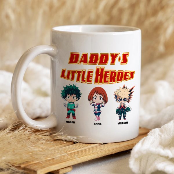 Personalized Gifts For Dad Coffee Mug Daddy's Little Hero 03KAMH200124 Personalized Gifts For Dad Coffee Mug Daddy's Little Hero 03KAMH200124