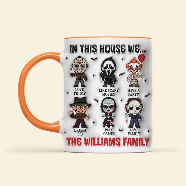 Personalized Gifts For Family Accent Mug, Horror Movie Character 03acqn030824
