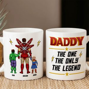 Personalized Gifts For Father Coffee Mug Daddy, The One, The Only, The Legend 06OHTI140324PA