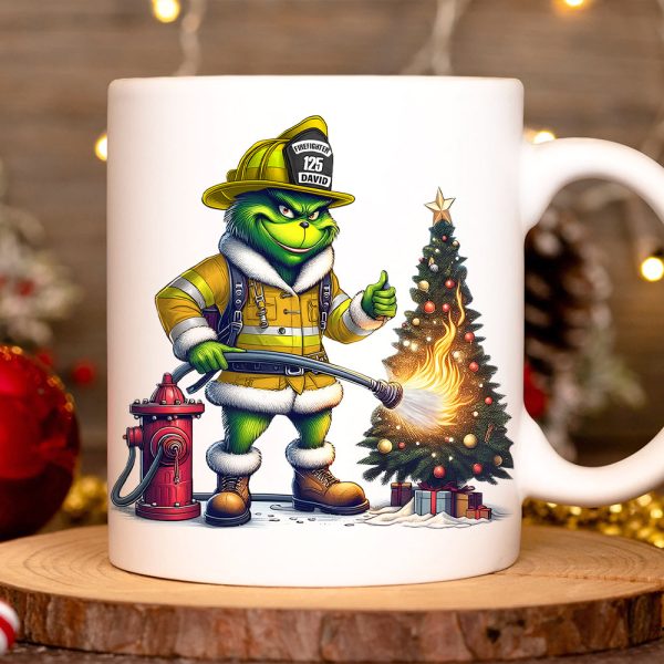 Personalized Gifts For Firefighter Mug, How The Firefighter Saved Christmas 05QHTN011124