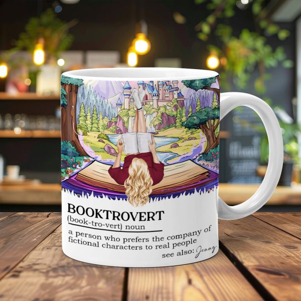 Personalized Gifts For Girl Book Lover white edge to edge mug Booktrovert 03XQMH030125TM Personalized Gifts For Girl Book Lover white edge to edge mug Booktrovert 03XQMH030125TM