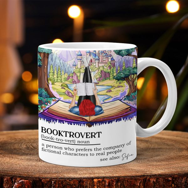 Personalized Gifts For Girl Book Lover white edge to edge mug Booktrovert 03XQMH030125TM Personalized Gifts For Girl Book Lover white edge to edge mug Booktrovert 03XQMH030125TM