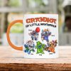 Personalized Gifts For Grandma Accent Mug, Horror Cartoon Character 04NAPU020824