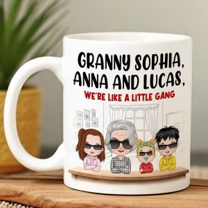 Personalized Gifts For Grandma Coffee Mug We're Like A Little Gang
