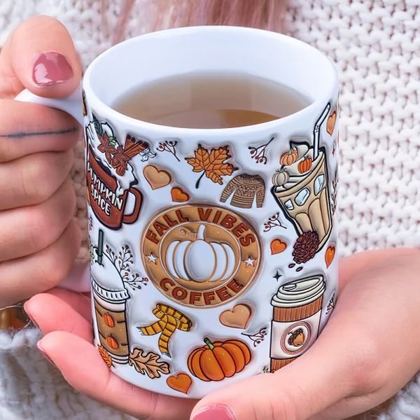 Personalized Gifts For Halloween Coffee Mug 155acqn060924 Fall Vibes Coffee