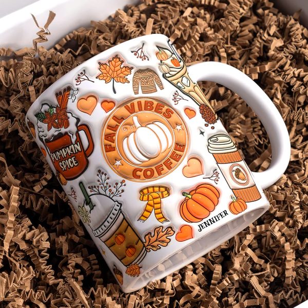 Personalized Gifts For Halloween Coffee Mug 155acqn060924 Fall Vibes Coffee