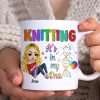 Personalized Gifts for Knitters, Knitting in my DNA White Mug 04TOTN070824 Personalized Gifts for Knitters, Knitting in my DNA White Mug 04TOTN070824
