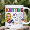 Personalized Gifts for Knitters, Knitting in my DNA White Mug 04TOTN070824 Personalized Gifts for Knitters, Knitting in my DNA White Mug 04TOTN070824