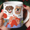 Personalized Gifts For Knitting Dog Lady Coffee Mug, Cute Inflated Effect 02qhpu060924 Personalized Gifts For Knitting Dog Lady Coffee Mug, Cute Inflated Effect 02qhpu060924