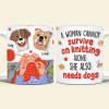 Personalized Gifts For Knitting Dog Lady Coffee Mug, Cute Inflated Effect 02qhpu060924 Personalized Gifts For Knitting Dog Lady Coffee Mug, Cute Inflated Effect 02qhpu060924