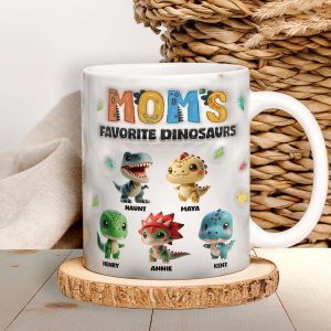 Personalized Gifts For Mom Coffee Mug Adorable Dinosaurs 02KALU060225